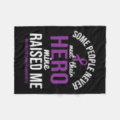 英雄が私の膵臓がん認識度膵臓 フリースブランケット (正面(横))