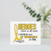 英雄すべてのサイズ1孫の小児癌 ポストカード (スタンド正面)