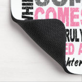 英雄によっては1人の娘の乳癌のTシャツが現れります マウスパッド (コーナー)