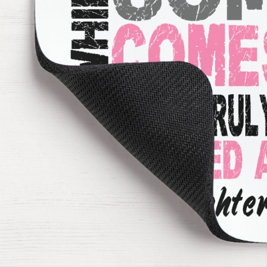 英雄によっては1人の娘の乳癌のTシャツが現れります マウスパッド (コーナー)