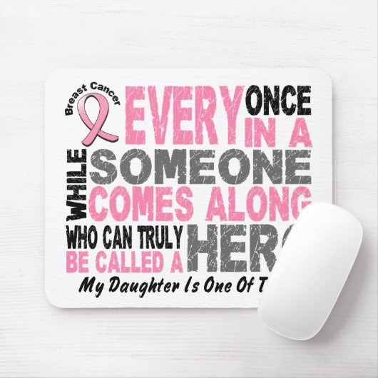 英雄によっては1人の娘の乳癌のTシャツが現れります マウスパッド (マウス)