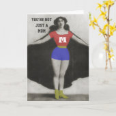 英雄のお母さんのヴィンテージの写真の芸術のバースデー・カード カード (黄色い花)