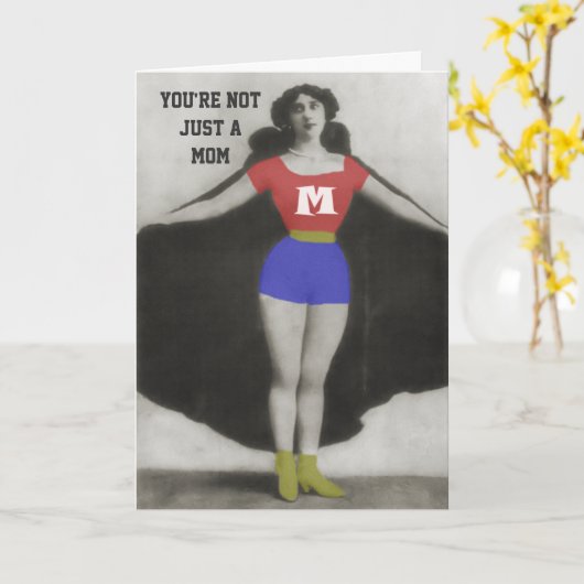 英雄のお母さんのヴィンテージの写真の芸術のバースデー・カード カード (黄色い花)