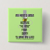 英雄のイエス 缶バッジ (正面)