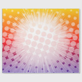 英雄のポップアートの紫色 ラッピングペーパー (フラット)