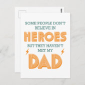 英雄の信じ人々が私のパパに会わない ポストカード (正面/裏面)