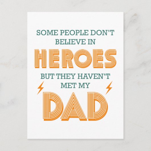英雄の信じ人々が私のパパに会わない ポストカード (正面)