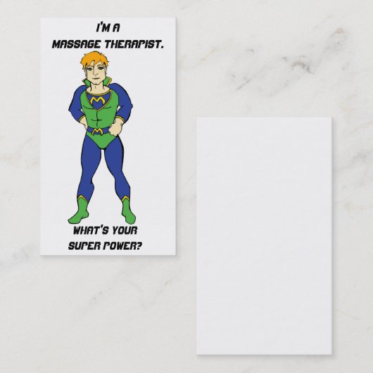 英雄の名おもしろい刺をマッサージ 名刺 (正面/裏面)