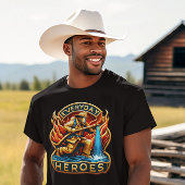 英雄の戦い：ファイアファイターズチーミング炎 Tシャツ