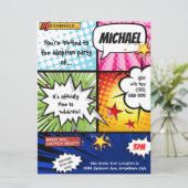 英雄の漫画本の採用のパーティー 招待状 (スタンド正面)