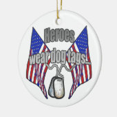 英雄の衣服のドッグタッグ2 セラミックオーナメント (左)