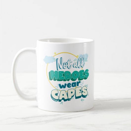 英雄の衣服は必ずしも。 コーヒーマグカップ (左)