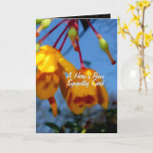 英雄の詩、悔やみや弔慰カード カード (黄色い花)