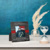 英雄は永遠に生き落ちた続ける消防士記念 フォトプラーク (インサイチュ)