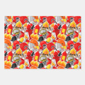 英雄をテーマにした消防士 ラッピングペーパーシート (正面)