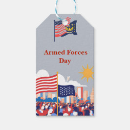 英雄を称える：軍隊の日のお祝い ギフトタグ