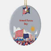 英雄を称える：軍隊の日のお祝い セラミックオーナメント (右)