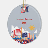 英雄を称える：軍隊の日のお祝い セラミックオーナメント (左)
