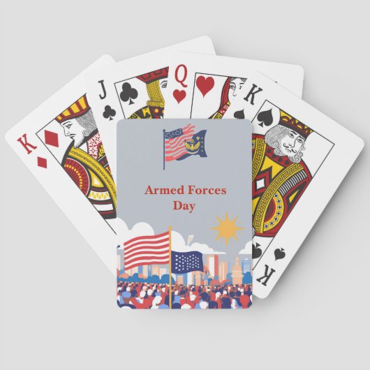 英雄を称える：軍隊の日のお祝い トランプ (裏面)