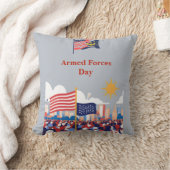 「英雄を讃える：軍隊の日のお祝い クッション (ブランケット)