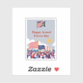 「英雄を讃える:軍隊の日のお祝い シール (シート)