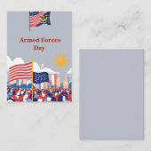 「英雄を讃える：軍隊の日のお祝い ノートカード (正面/裏面)