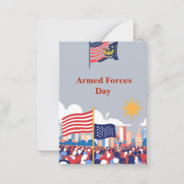 「英雄を讃える：軍隊の日のお祝い ノートカード