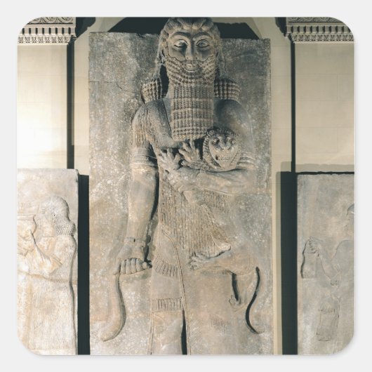 英雄ギルガメシュは獅子を持っていた スクエアシール (正面)