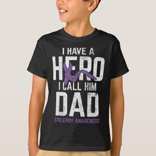 英雄パパてんかん認識度てんかんパティ Tシャツ (正面)