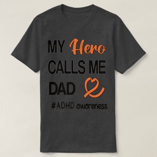 英雄呼び出し私パパ注意欠陥障害ADHD Tシャツ (デザイン正面)