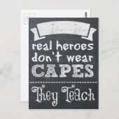 英雄実在は衣服帽を持たない教え ポストカード (正面/裏面)