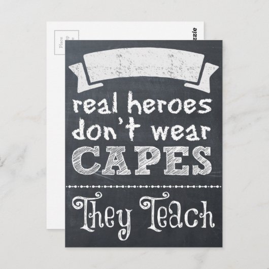 英雄実在は衣服帽を持たない教え ポストカード (正面/裏面)