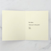 英雄折り畳みグリーティングカード カード (内部)