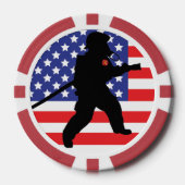 英雄消防旗ファイヤーホースデザイン ポーカーチップ (正面)