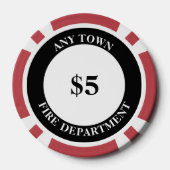 英雄消防旗ファイヤーホースデザイン ポーカーチップ (裏面)