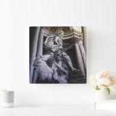 英雄的なギリシャ/ローマ場面 スクエア壁時計 (ホーム)