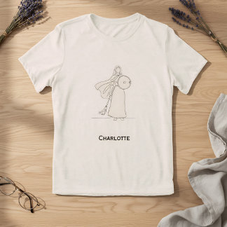 英雄的なラインアートデザイン - モダンなミニマリスト戦士 トライブレンドTシャツ