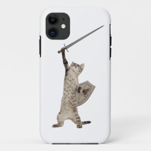 英雄的な戦士の騎士猫 iPhone 11 ケース