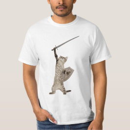 英雄的な戦士の騎士猫 Tシャツ