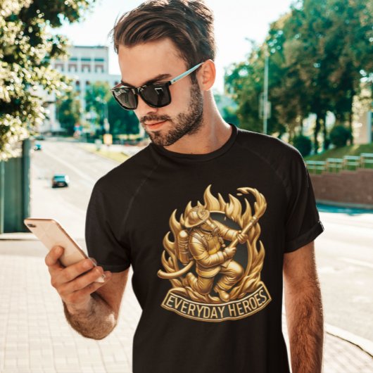英雄的な消防士:炎に取り組む準備 Tシャツ
