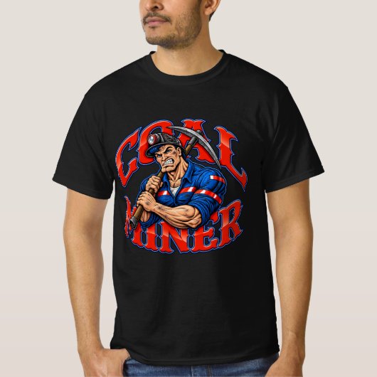 英雄的な炭鉱夫 Tシャツ (正面)