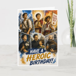 英雄的な聖人の誕生日カード カード