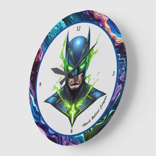 「英雄的エネルギー吸収技術」 ラージ壁時計 (傾斜)