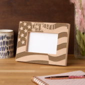 英雄米国国旗 レーザー彫刻フレーム (左)