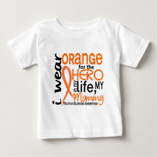 英雄2のお母さんMSの多発性硬化のためのオレンジ ベビーTシャツ