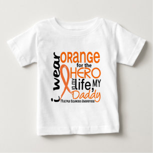 英雄2のお父さんMSの多発性硬化のためのオレンジ ベビーTシャツ