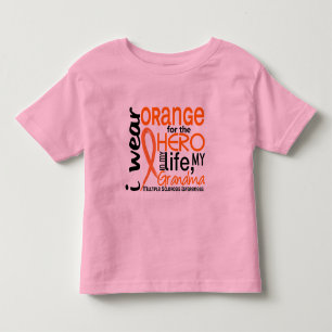 英雄2の祖母MSの多発性硬化のためのオレンジ トドラーTシャツ