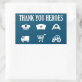 英雄 |フロントライナー |ありがとうございます 長方形シール (バッグ)