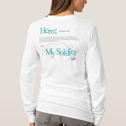 英雄: 私の兵士 Tシャツ (裏面)