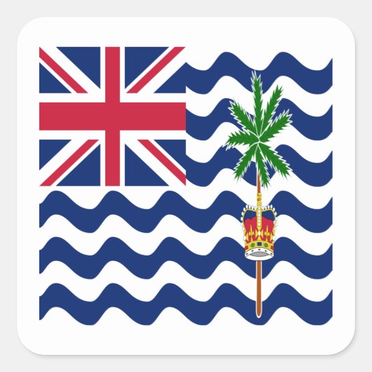 英領インド洋地域の旗 スクエアシール (正面)